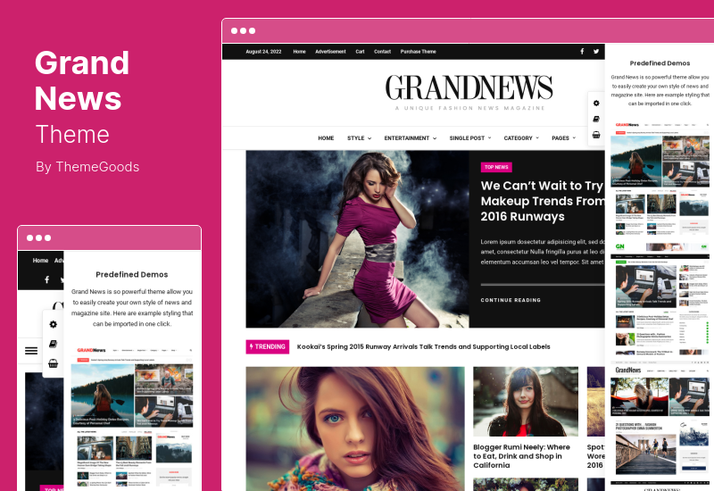 Tema Grand News - Tema WordPress per giornali di riviste