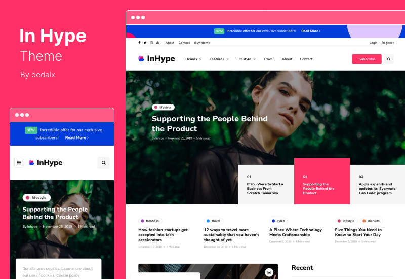 Tema InHype - Tema WordPress per blog e riviste