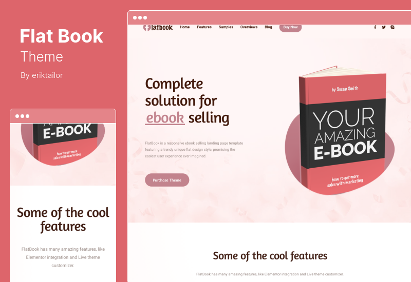 Tema FlatBook - Tema WordPress de venda de e-books
