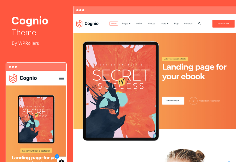 Tema Cognio - Tema WordPress de promoção de e-book moderno