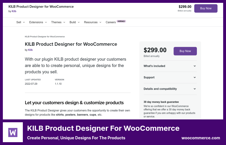 WooCommerce 插件的 KILB 产品设计师 - 为产品创建个性化、独特的设计