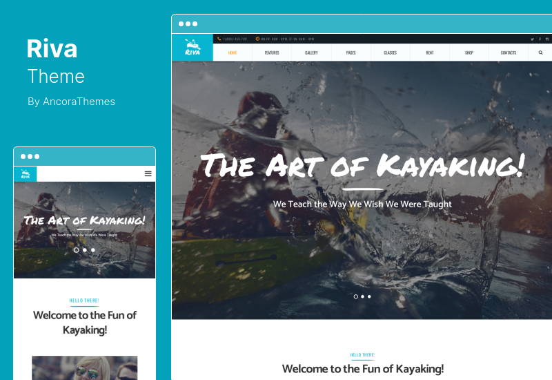 Riva 主题 - 皮划艇 / 划桨 / 水上运动和户外 WordPress 主题
