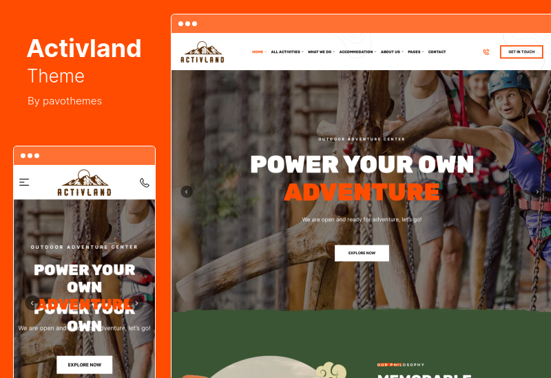 Activland 主题 - 户外活动 WordPress 主题