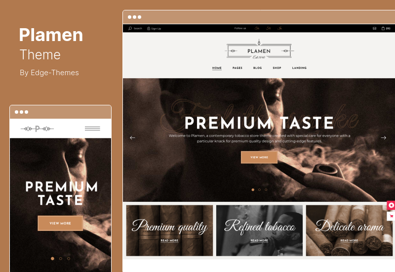 Plamen Theme - Табачный магазин WooCommerce Theme