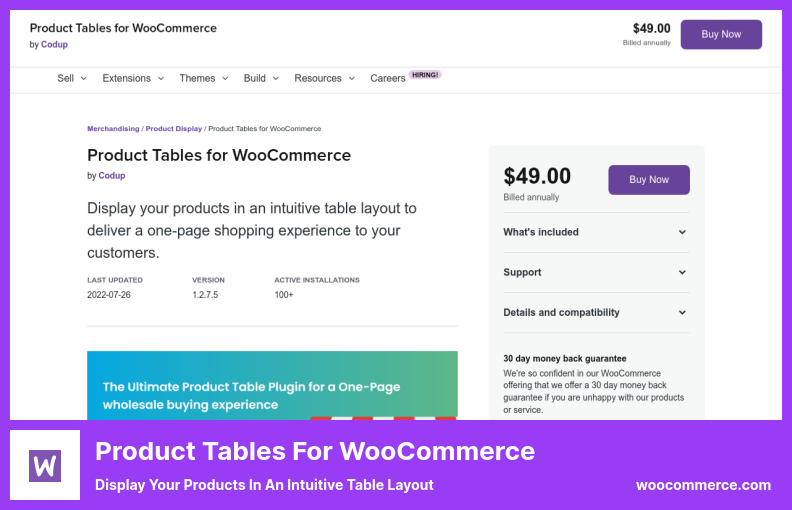 WooCommerce 插件的产品表 - 在直观的表布局中显示您的产品