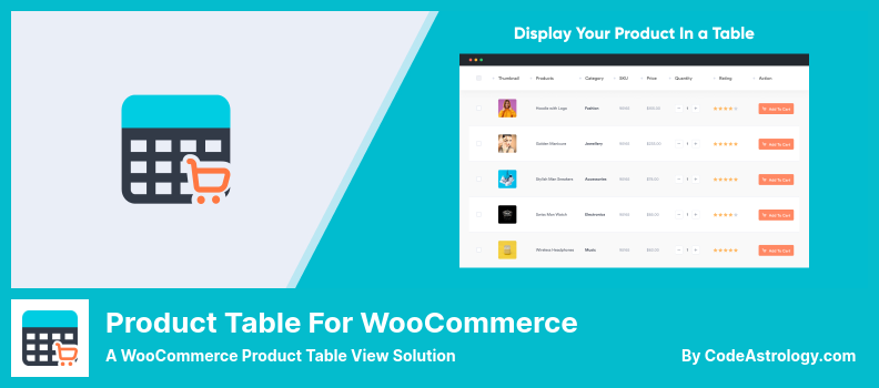 WooCommerce 插件的产品表 - WooCommerce 产品表视图解决方案