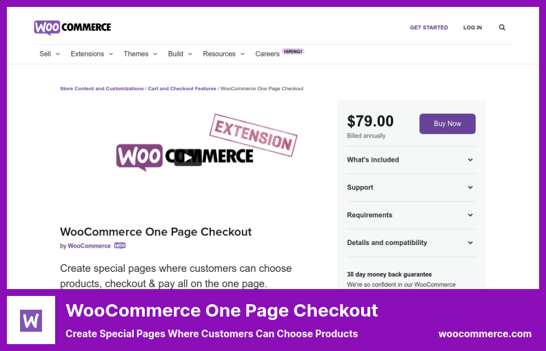 WooCommerce One Page Checkout Plugin - 创建客户可以选择产品的特殊页面