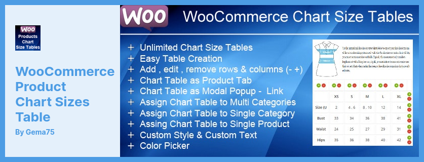 WooCommerce 产品图表尺寸表插件 - 您有一家在全球销售产品的商店