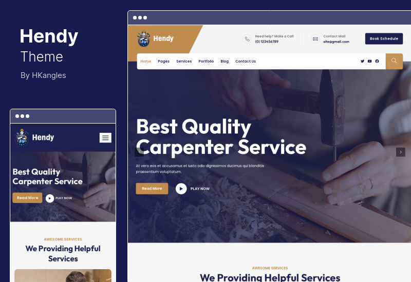 ธีม Hendy - Handyman Service WordPress Theme