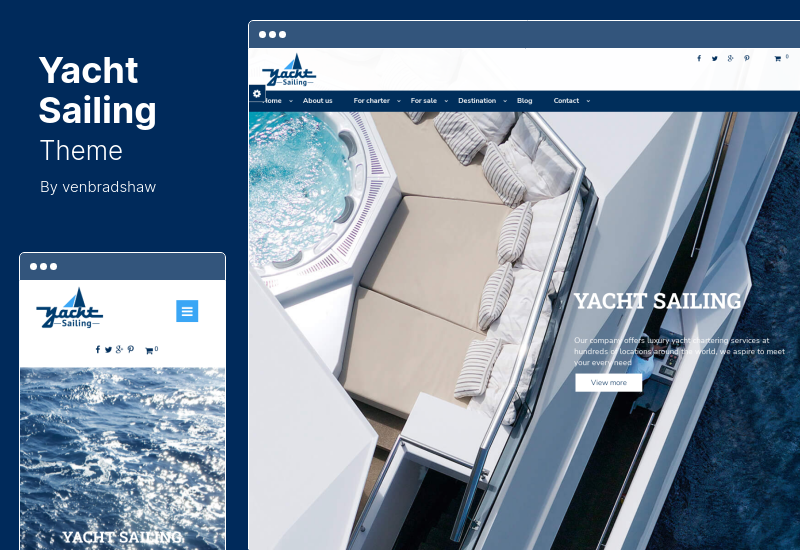 ธีมการแล่นเรือยอทช์ - Marine Charter WordPress Theme