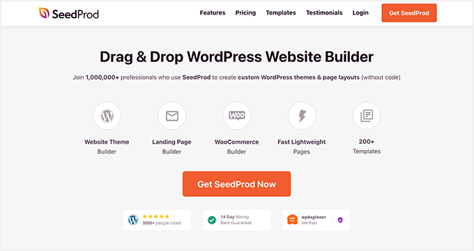 เครื่องมือสร้างเว็บไซต์ SeedProd WordPress พร้อมบล็อกแกลเลอรี่ภาพ