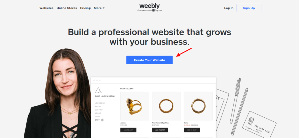 เครื่องมือสร้างเว็บไซต์ฟรีที่ดีที่สุด - หน้าแรก Weebly