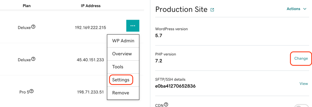 อัปเดต PHP ใน WordPress โดยใช้ GoDaddy