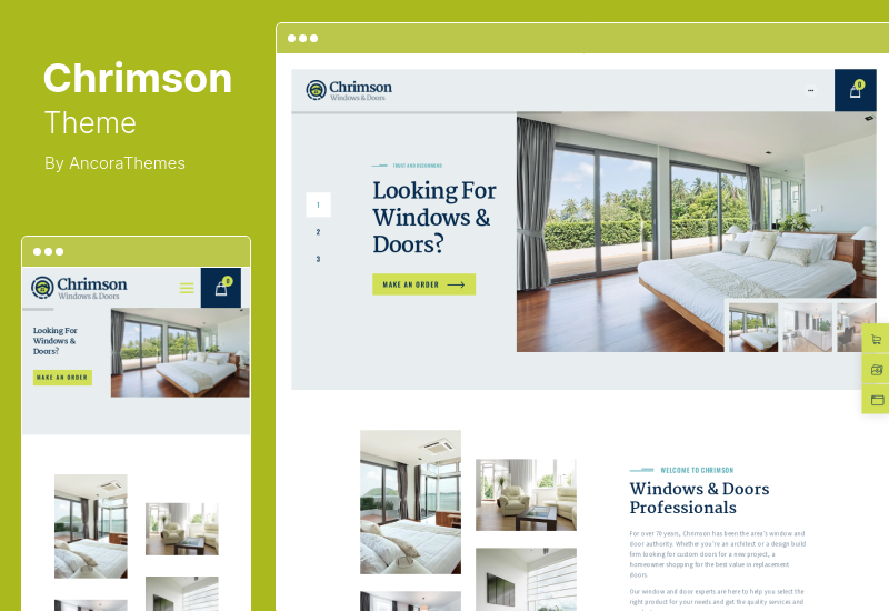 ธีม Chrimson - ร้านบริการ Windows & Doors WordPress Theme