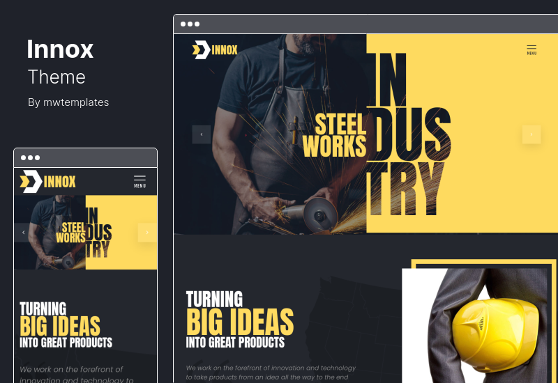 ธีม Innox - ธีม WordPress อุตสาหกรรม