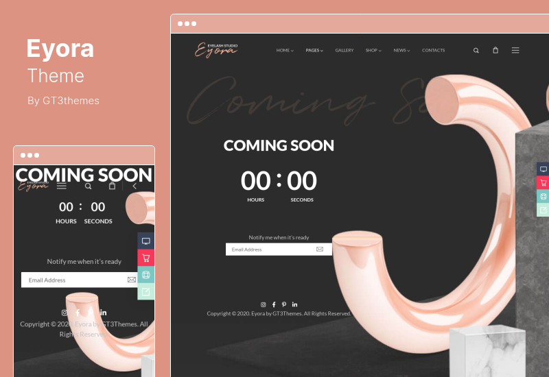 ธีม Eyora - ส่วนขยายขนตาต่อขนตา WordPress Theme