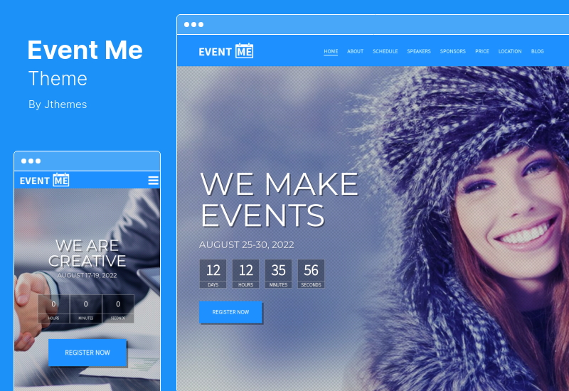 EventMe Theme - Corporate Event Landing WordPress Theme