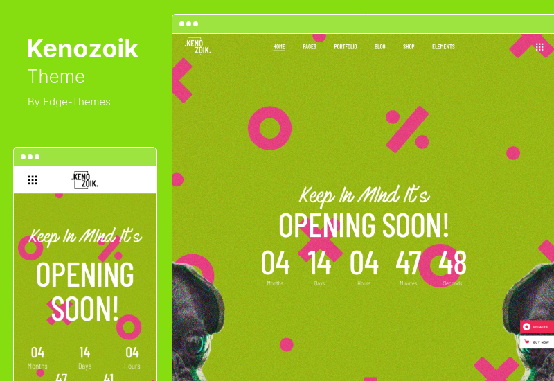 ธีม Kenozoik - Vibrant Portfolio WordPress Theme