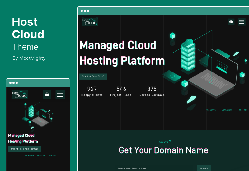 Тема HostCloud — тема WordPress для хостинга и облачных технологий WHMCS