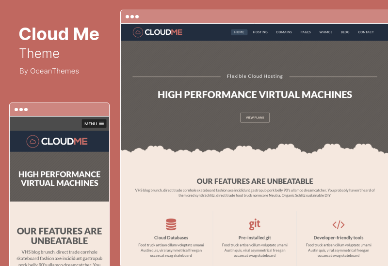 Cloud Me Theme - Тема WordPress для хостинга