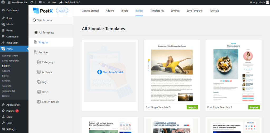 Single Posts Premade Templates