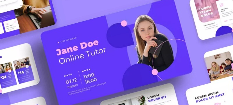 Online Tutor Education Presentation Template