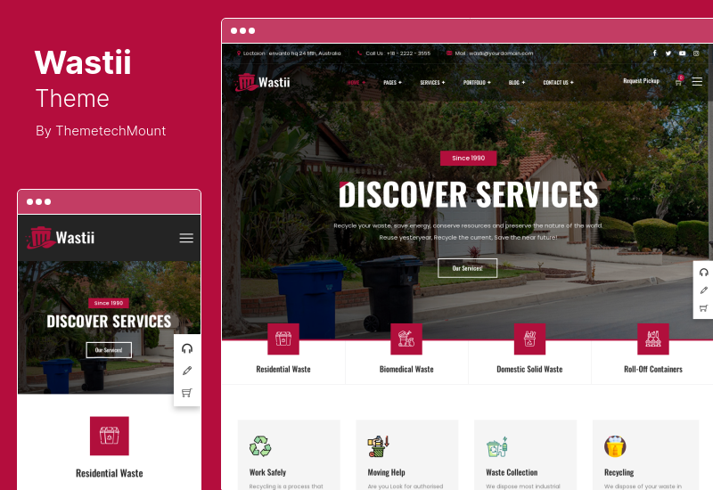 Wastii Theme - Waste Management Services WordPress Theme