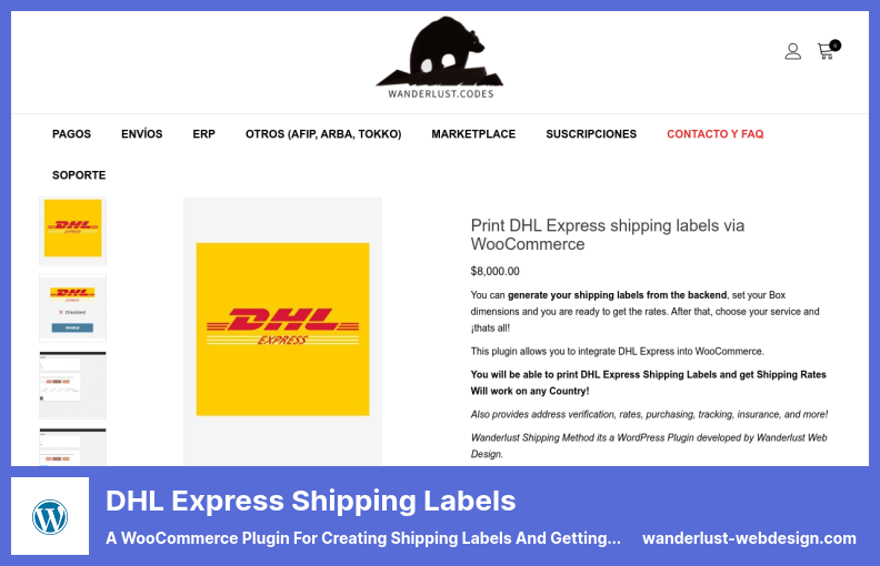 Plugin Label Pengiriman DHL Express - Plugin WooCommerce untuk membuat label pengiriman dan mendapatkan tarif pengiriman