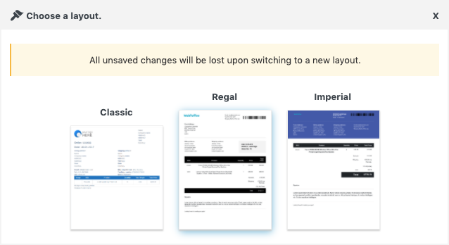 modelli di note di consegna woocommerce