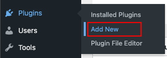 Tambahkan plugin baru dari dasbor