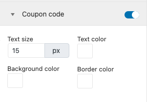 Textanpassung für Gutscheincodes