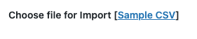 ตัวเลือกในการดาวน์โหลดไฟล์ csv ตัวอย่าง