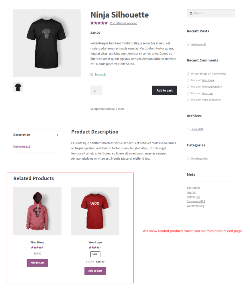 hubungkan produk khusus di WooCommerce