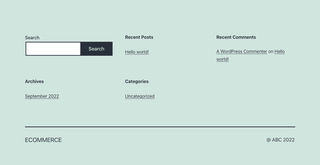 Change copyright text from the theme footer file option