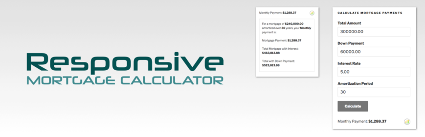 Bannière de calculatrice hypothécaire réactive