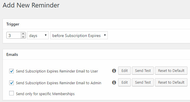 Créer un rappel par e-mail dans MemberPress