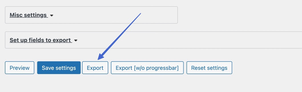 die Schaltfläche Exportieren