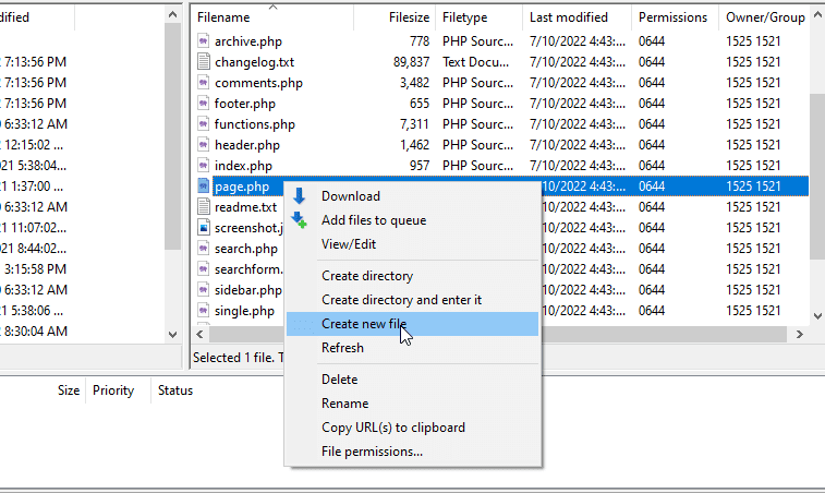 creazione di una pagina dei risultati di ricerca vi ftp