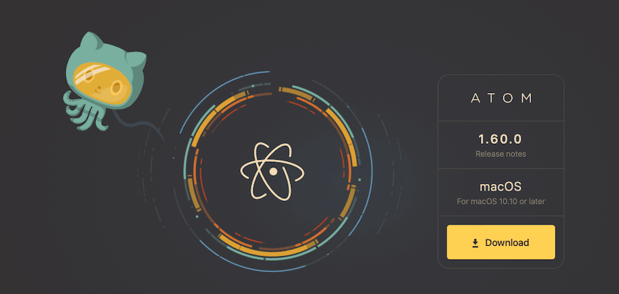 Atom.io web sitesi