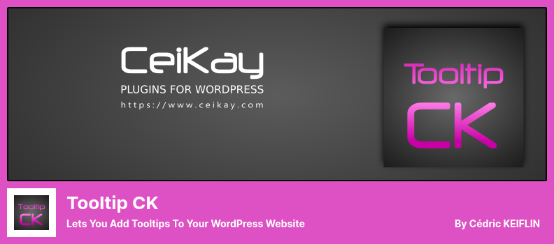 Plugin Tooltip CK - Memungkinkan Anda Menambahkan Tooltips ke Situs WordPress Anda