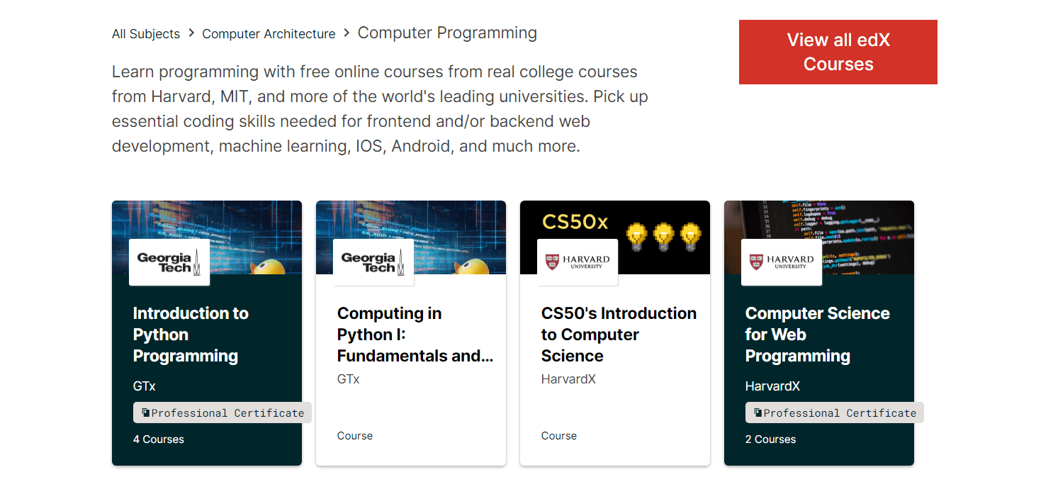 Comment apprendre à coder en ligne : cours d'informatique edx