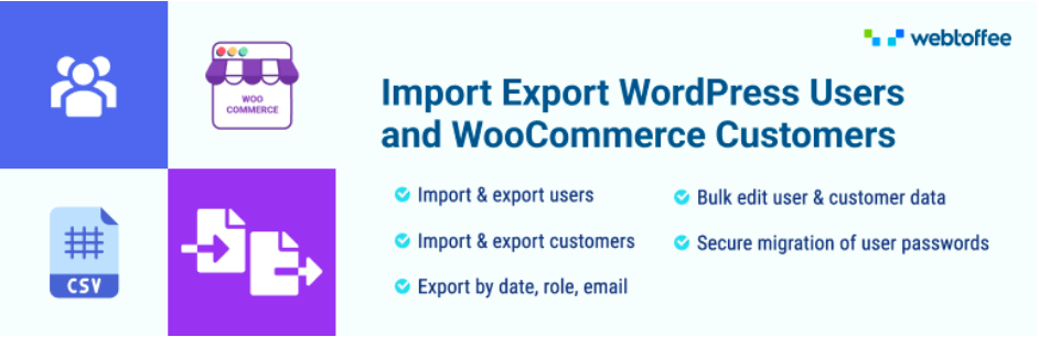 Importar exportar usuarios de WordPress y clientes de WooCommerce