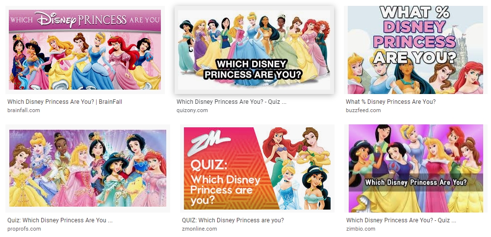 Princesas da Disney são um teste viral comum do WordPress