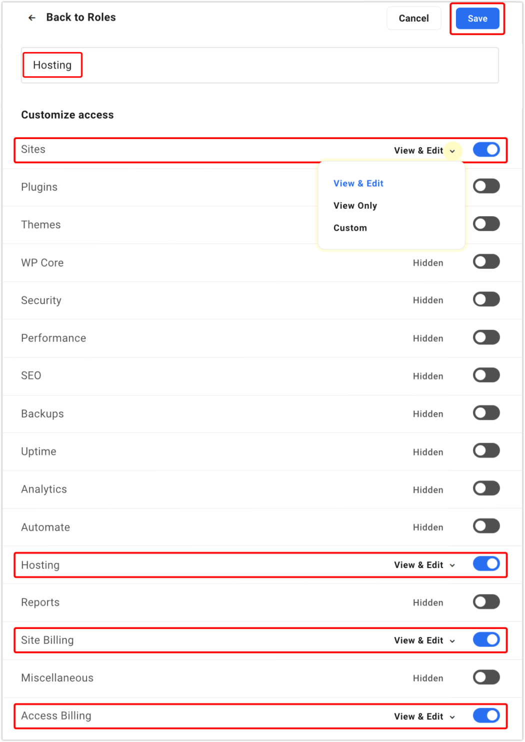 roles ejemplo cliente de alojamiento