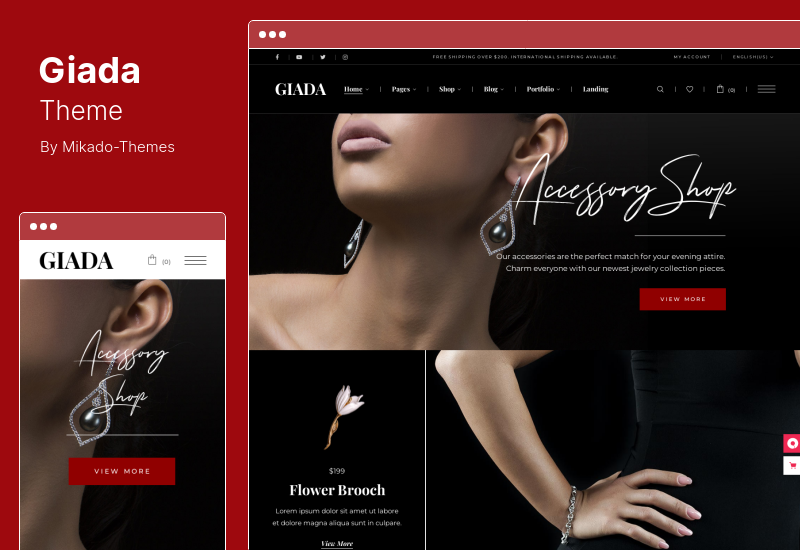 ธีม Giada - ธีม WordPress ร้านขายเครื่องประดับและนาฬิกา