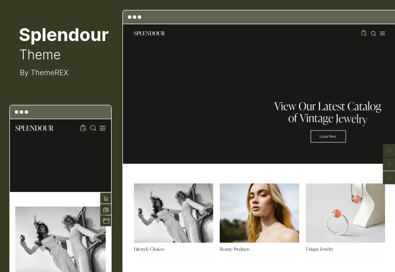 Splendour Theme - เครื่องประดับและนาฬิกา WordPress Theme