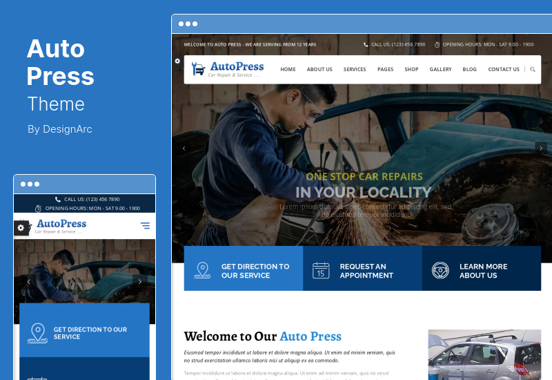 Tema AutoPress - Tema WordPress de reparação e serviços de automóveis