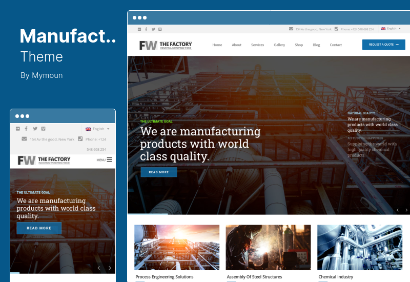 Tema di produzione - Tema WordPress di fabbrica e industriale