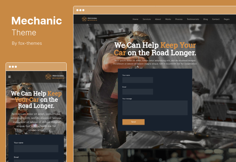 Mechanic Theme - Tema de WordPress para reparación de automóviles