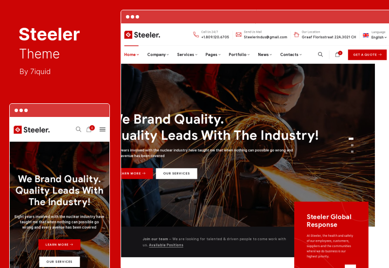 Tema Steeler - Tema WordPress industriale e manifatturiero